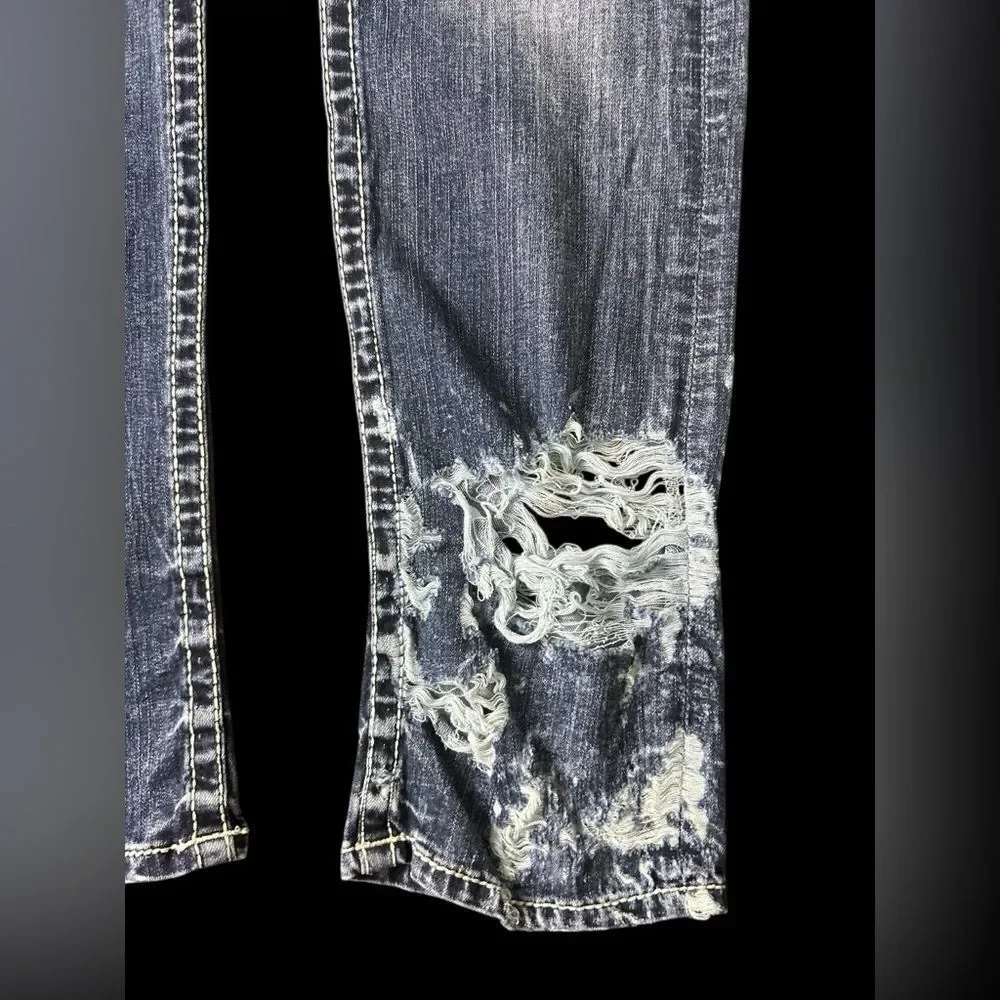 Salvage Men's Mayhem Distressed Straight Jeans size 30R